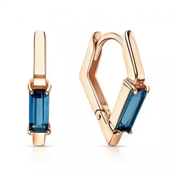 Золотые серьги с ситаллами