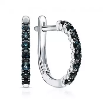 Золотые серьги с топазами природными