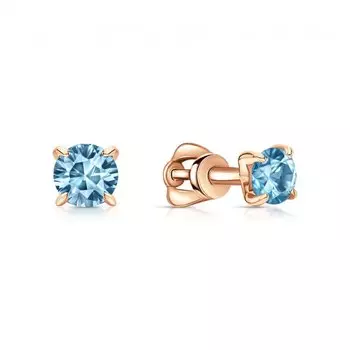 Золотые серьги с топазами природными