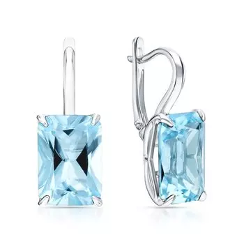 Золотые серьги с топазами природными