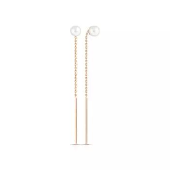 Золотые серьги с жемчугом