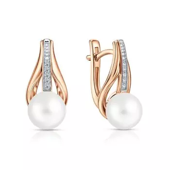 Золотые серьги с жемчугом