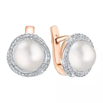 Золотые серьги с жемчугом