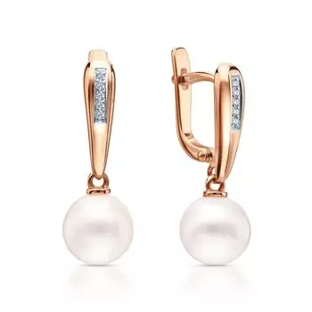 Золотые серьги с жемчугом