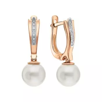 Золотые серьги с жемчугом