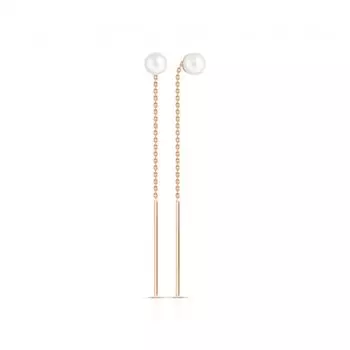 Золотые серьги с жемчугом