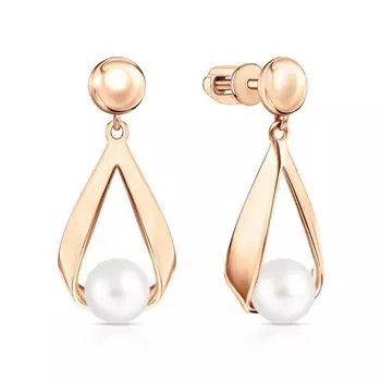 Золотые серьги с жемчугом