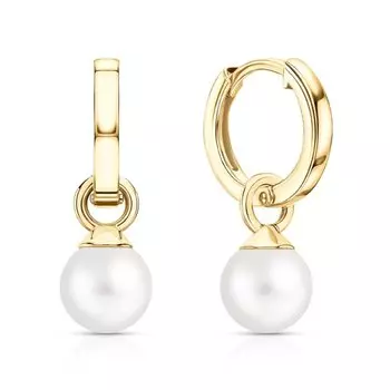 Золотые серьги с жемчугом