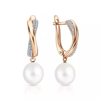 Золотые серьги с жемчугом