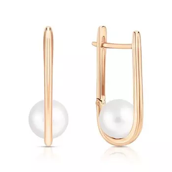 Золотые серьги с жемчугом