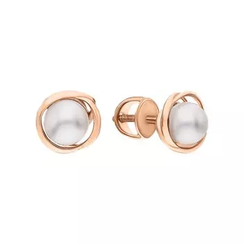 Золотые серьги с жемчугом