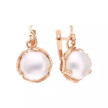 Золотые серьги с жемчугом