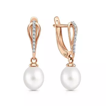 Золотые серьги с жемчугом