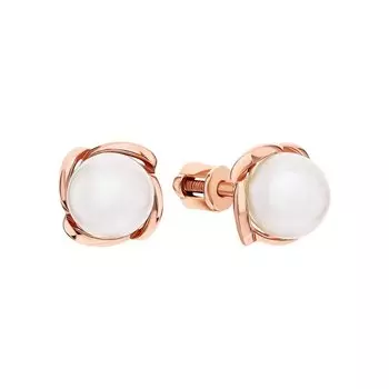 Золотые серьги с жемчугом