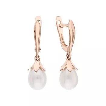 Золотые серьги с жемчугом