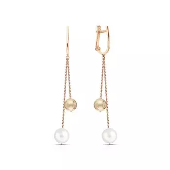 Золотые серьги с жемчугом