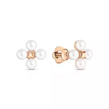 Золотые серьги с жемчугом