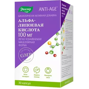 Anti-Age Альфа-липоевая кислота 100 мг капсулы 30 шт