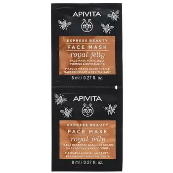 Apivita Маска для лица укрепляющая и восстанавливающая Маточное молочко саше 8 мл 2 шт