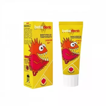 Betadent Джуниор зубная паста для детей с 6 лет Клубника 75 мл