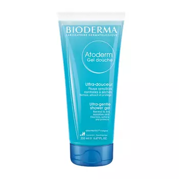 Bioderma Atoderm Гель для душа очищающий для сухой и нормальной кожи 200 мл