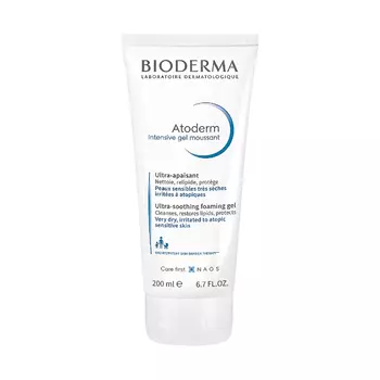 Bioderma Атодерм Интенсив Гель для лица и тела очищающий туба 200 мл