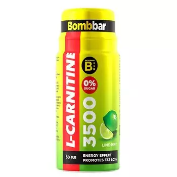 Bombbar Л-Карнитин 3500 мг напиток Лайм-Мята 50 мл