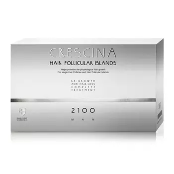 Crescina Hair Follicular Islands Complex 2100 комплекс для мужчин против выпадения волос ампулы 10+10 шт