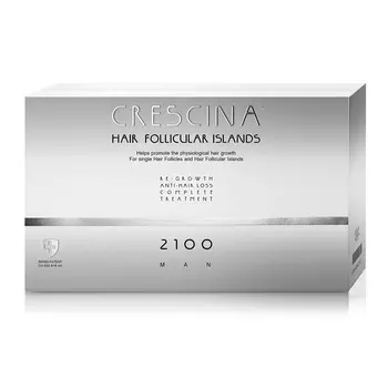 Crescina Hair Follicular Islands Complex 2100 комплекс для мужчин против выпадения волос ампулы 20+20 шт