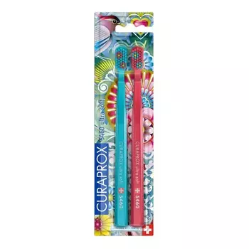 Curaprox Ультра Софт Щетка зубная голубой-малиновый 2 шт