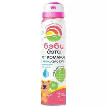 Дэта Бэби Aqua Аэрозоль от комаров 2в1 для детей с 1 года 100 мл