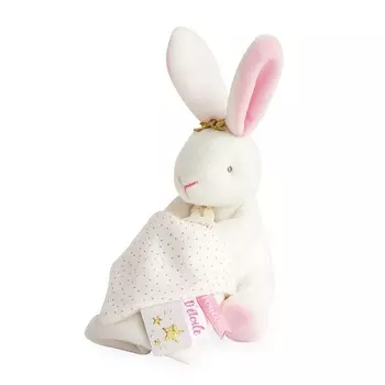 Doudou et Compagnie Кролик Пелидуду с платочком розовый