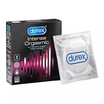 Durex Intense Orgasmic Презервативы со стимулирующим гелем-смазкой 3 шт
