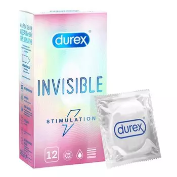 Durex Invisible Презервативы со стимулирующей смазкой 12 шт