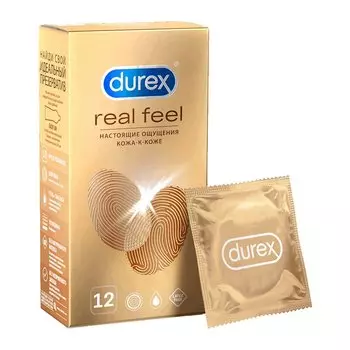 Durex Real Feel Презервативы из синтетического латекса 12 шт