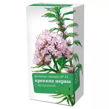 Фиточай Алтай № 33 Крепкие нервы Валериана фильтр-пакеты 20 шт