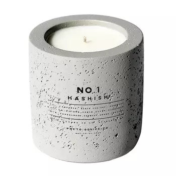 Photo/Genics+Co No.1 Hashish Свеча парфюмированная в керамической вазе 260 г