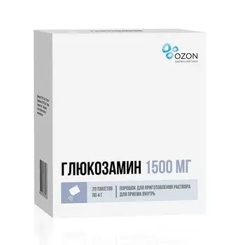 Глюкозамин порошок для приема внутрь 1500 мг 20 шт