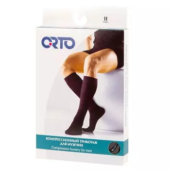 Orto Гольфы компрессионные мужские 2 класс компрессии размер S Черные