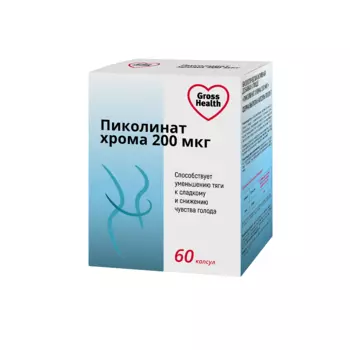 Gross Health Пиколинат хрома 200 мкг капсулы 60 шт