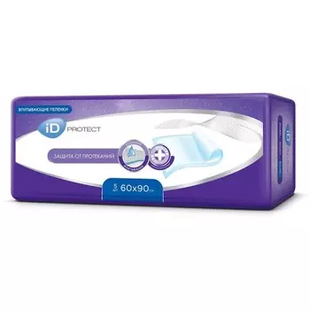 ID Protect Пеленка впитывающаяся 60 см х 90 см 5 шт