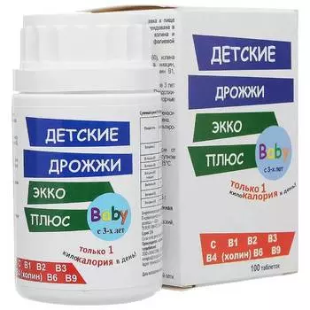 Экко Плюс Дрожжи пивные детские таблетки 100 шт