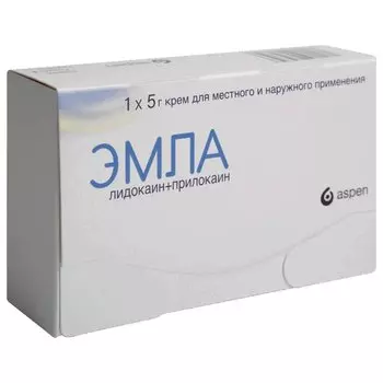 Эмла 25 мг/г+25 мг/г крем для местного и наружного применения 5 г 1 шт