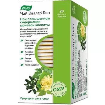 Эвалар Био Чай при повышенном содержании мочевой кислоты фильтр-пакеты 1,5 г 20 шт