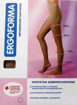 Колготки антиварикозные (18-22 mmHg) разм.4 телесный