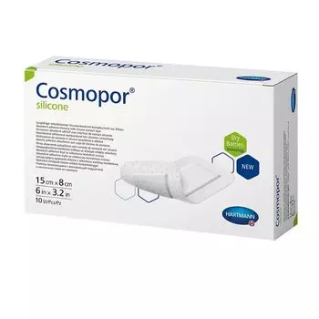 Космопор Силикон Повязка пластырного типа впитывающая 15 см х 8 см 10 шт