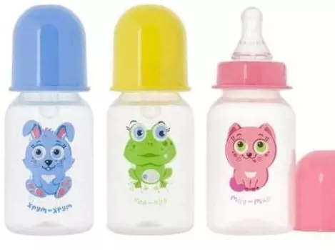 Курносики Бутылочка с силиконовой соской Мои первые друзья 120 мл