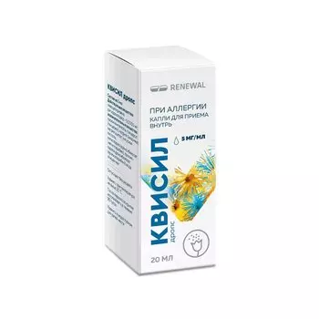 Квисил Дропс 5 мг/мл капли для приема внутрь 20 мл