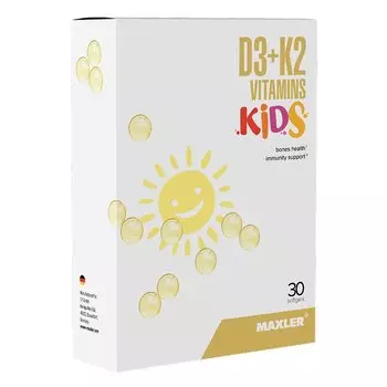 Maxler Kids Витамин D3+K2 для детей капсулы 30 шт