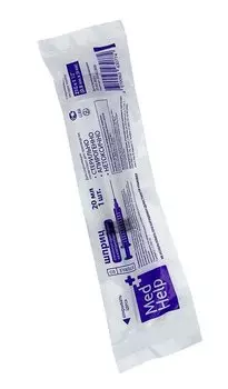 MedHelp Шприц одноразовый трехкомпонентный с иглой 21G 20 мл 5 шт